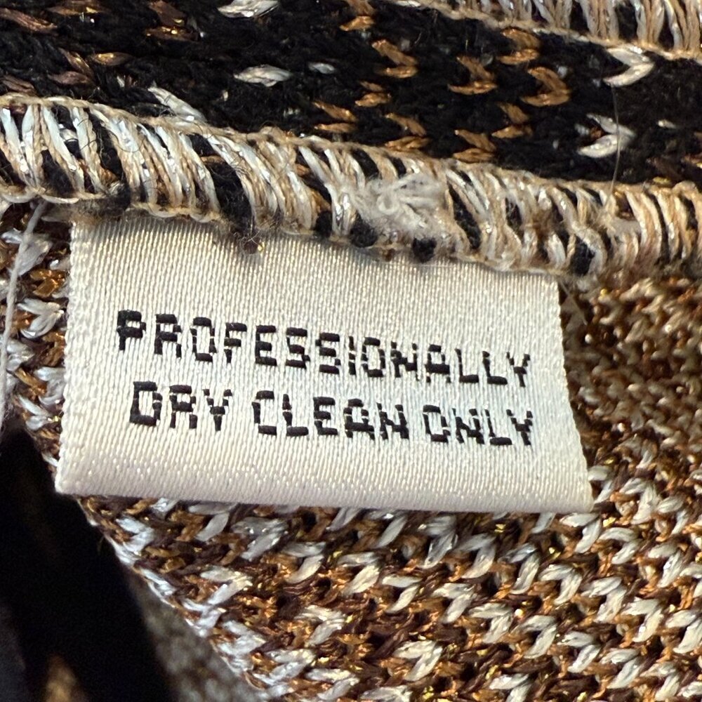 St John Top Vintage Wool Sparkle Brown Gold Party Retro Disco Small READ - Picture 11 of 12